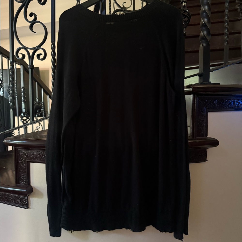PHILANTHROPY Men's Wool Blend Black Sweater L
